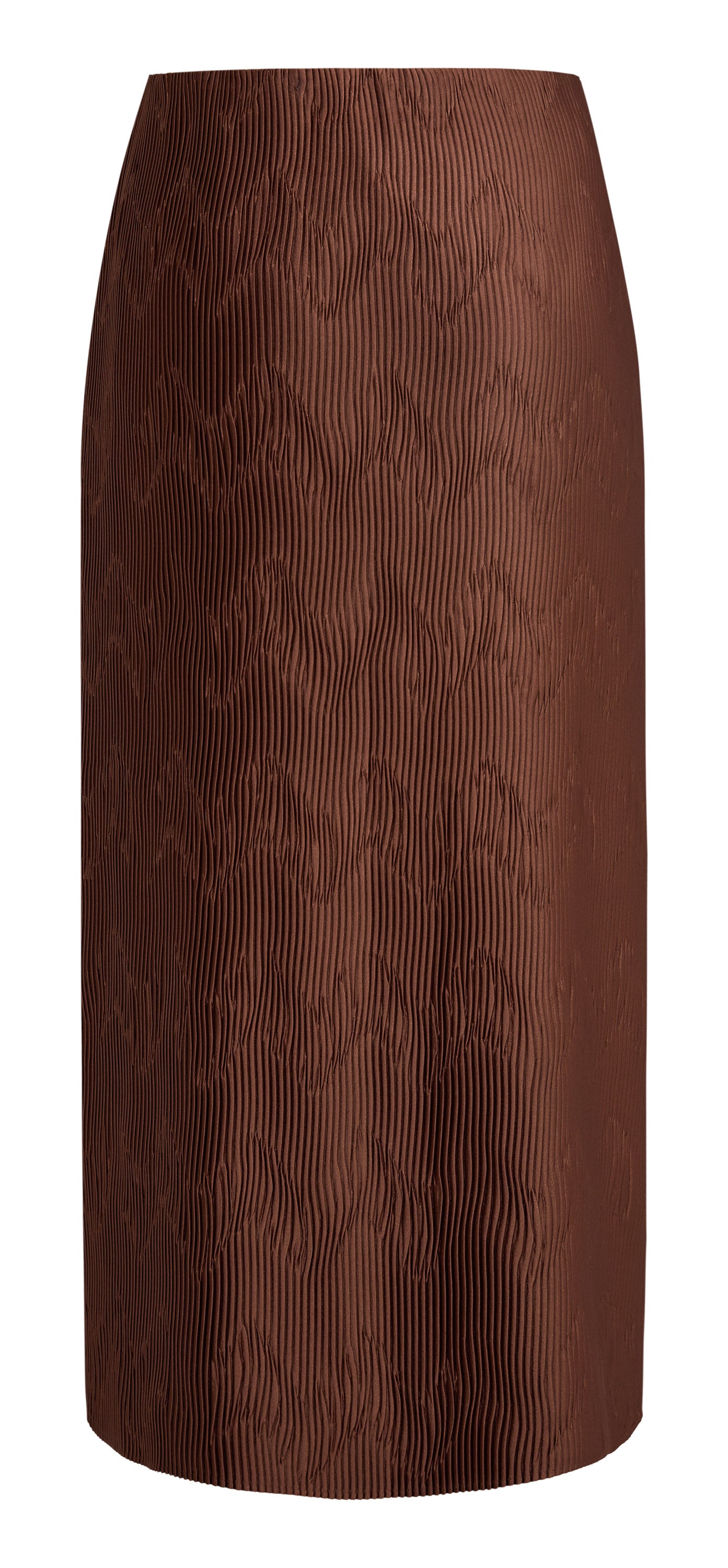 YAYING Brown Pleated Midi Skirt