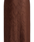YAYING Brown Pleated Midi Skirt