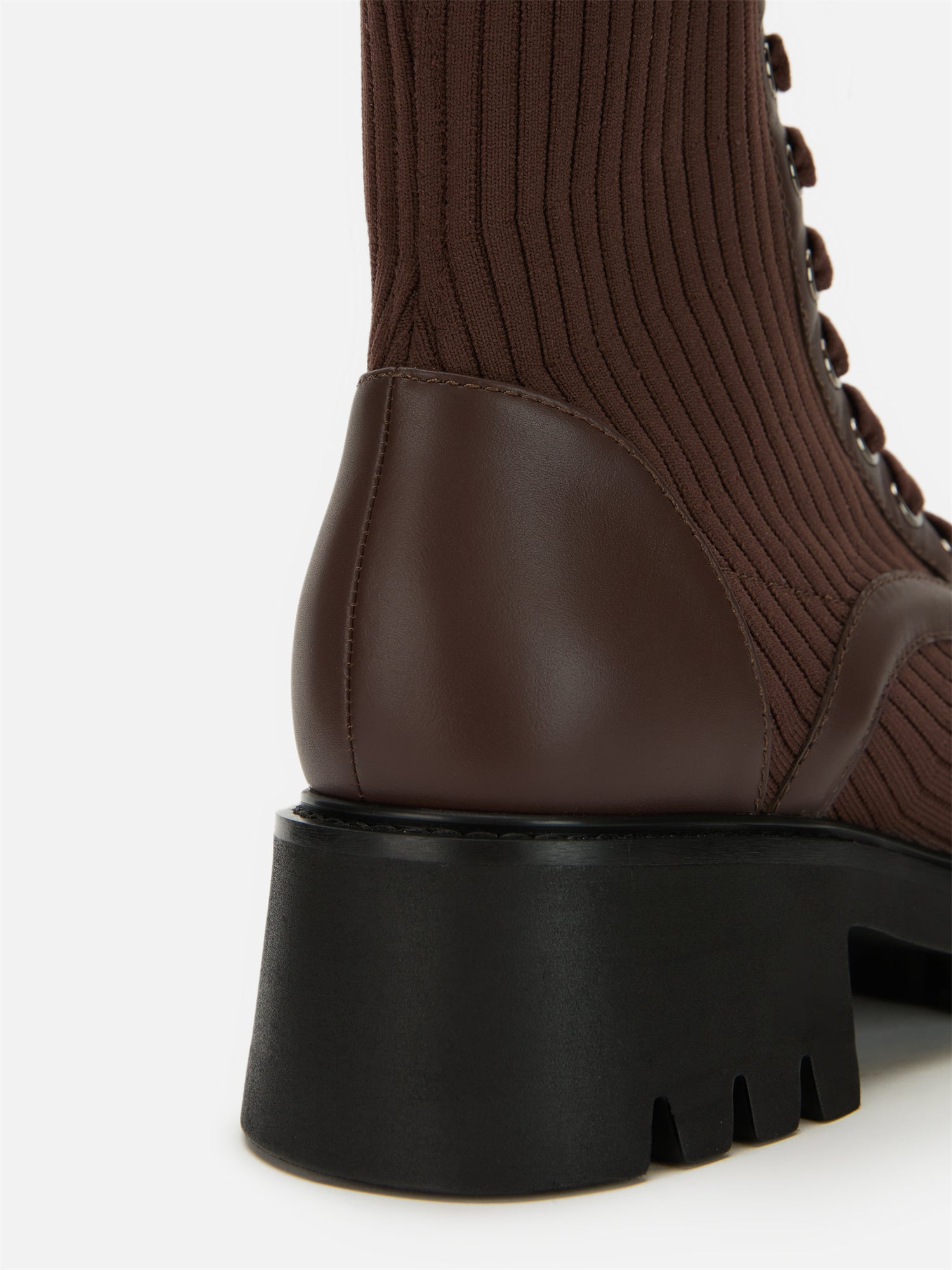 EP YAYING Knitted Chunky Heel Martin Boots