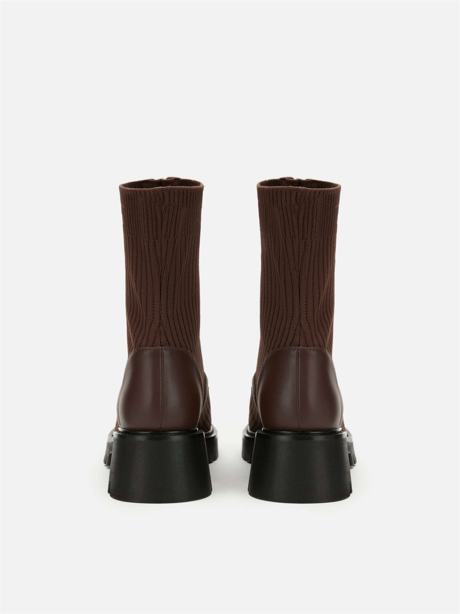 EP YAYING Knitted Chunky Heel Martin Boots