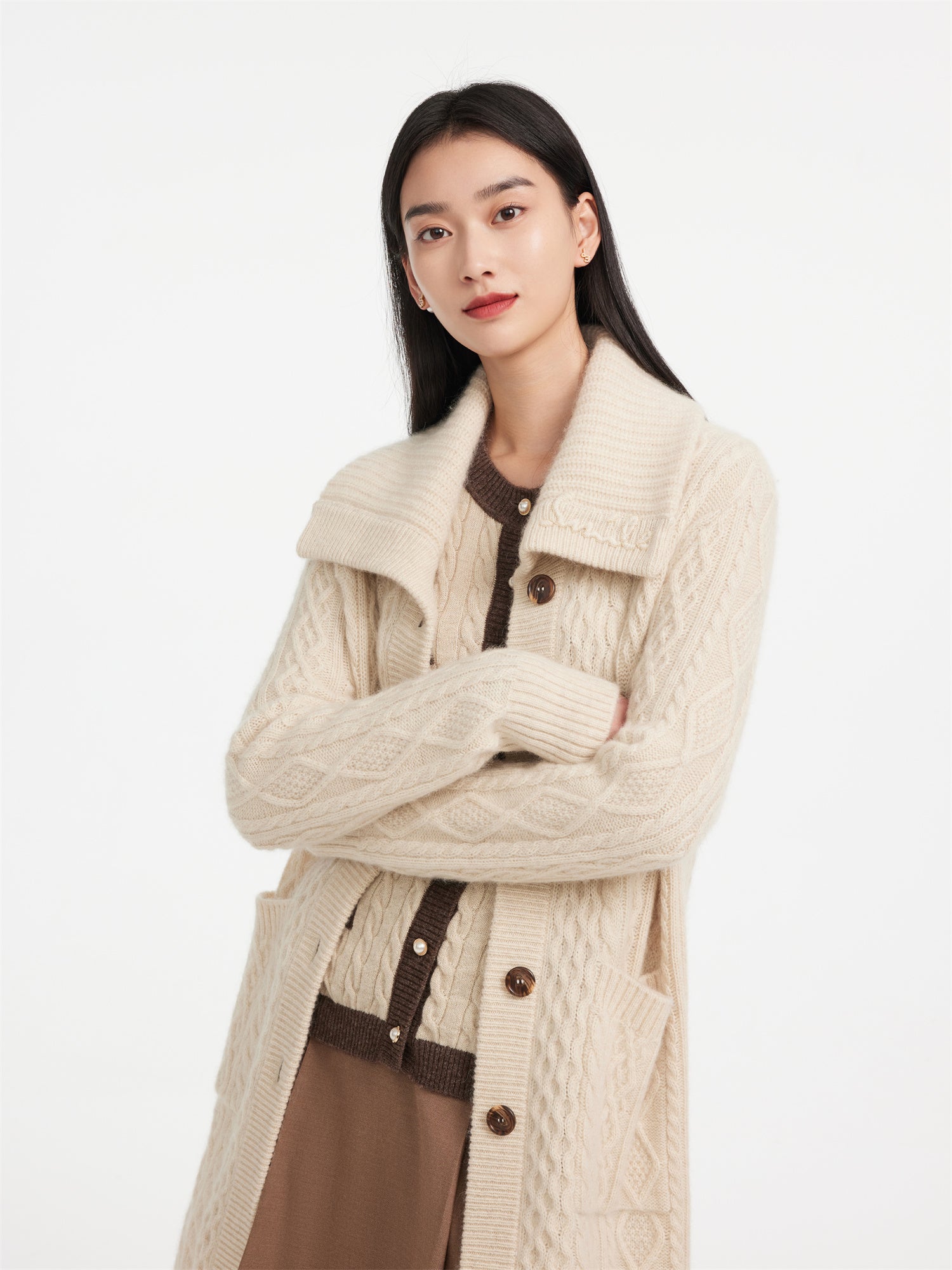 EP YAYING WHITE CARDIGAN