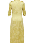 YAYING Yellow Satin Midi Dress