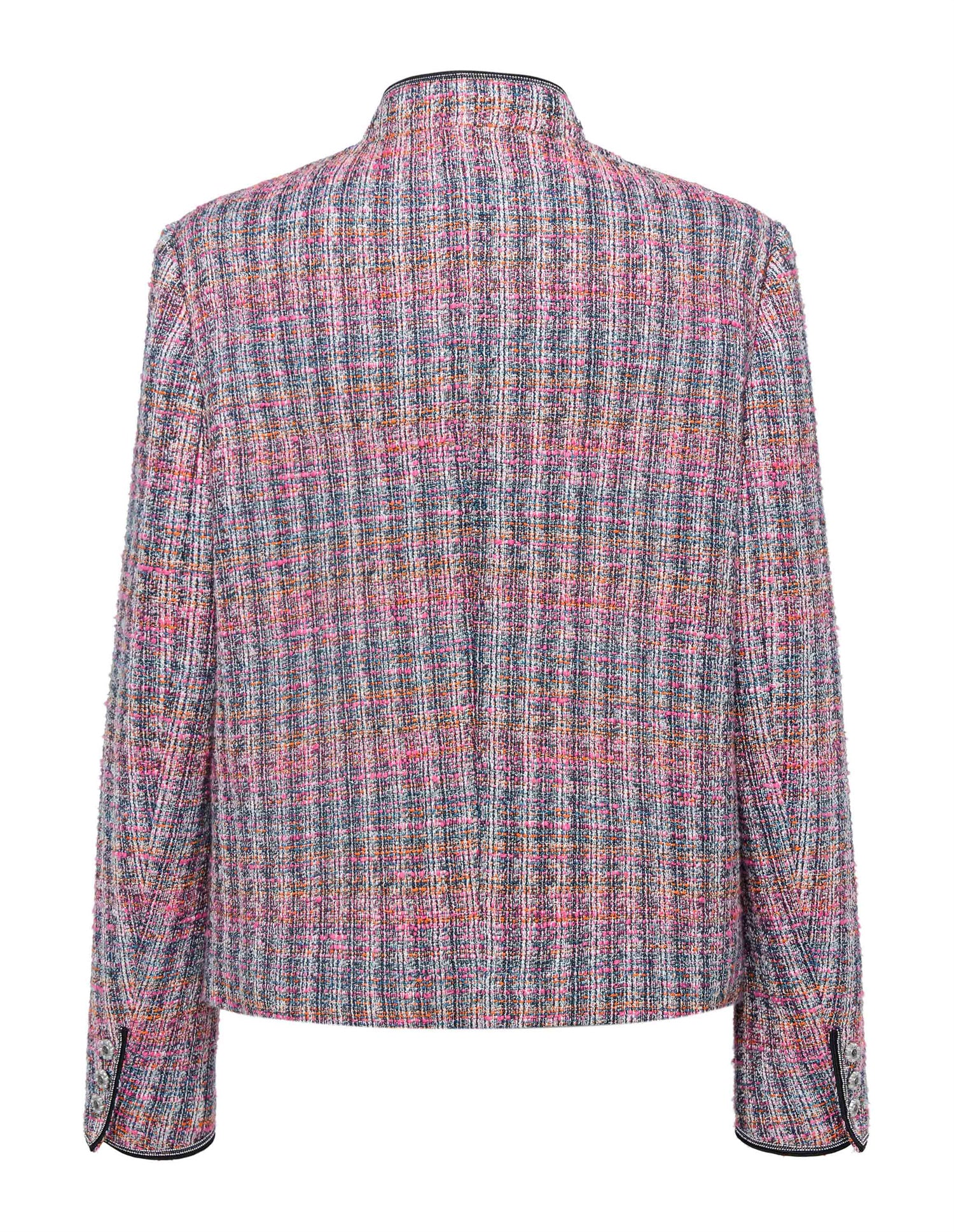 YAYING Chunky Tweed Stand-Collar Jacket