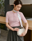 EP YAYING Textured Half-Sleeve Knit Sweater EGKAA9598AF