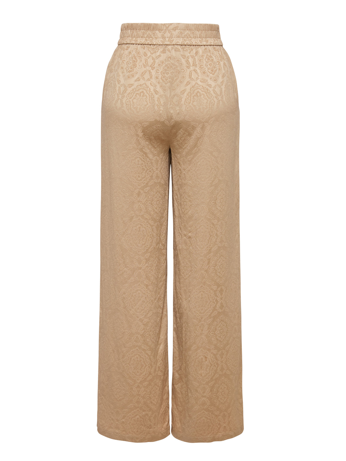 EP YAYING Silk Jacquard Straight-Leg Pants