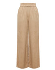 EP YAYING Silk Jacquard Straight-Leg Pants
