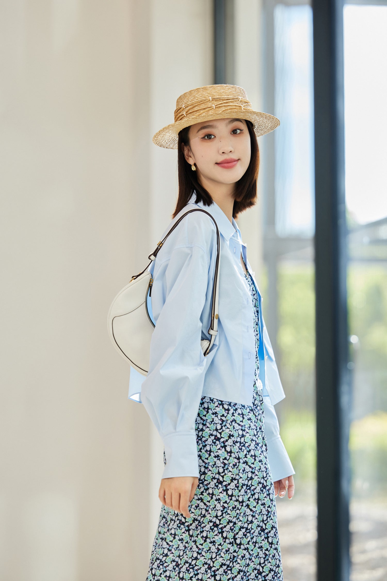 EP YAYING Blue Long Sleeve Shirt
