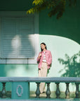 EP YAYING Mulberry Silk Pink Jacket