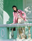 EP YAYING Mulberry Silk Pink Jacket