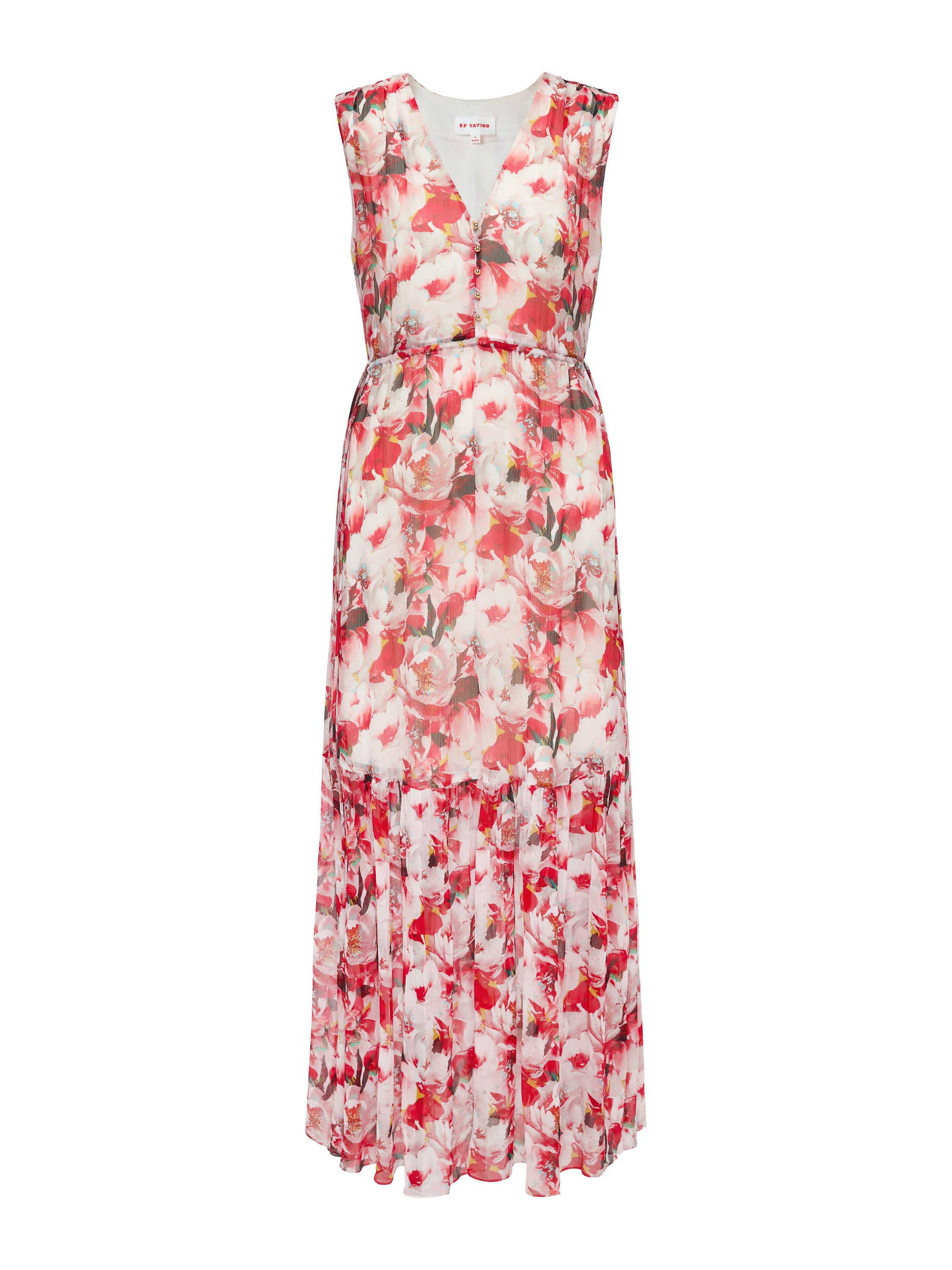 YAYING Red Printed Midi Dress