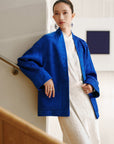 EP YAYING Blue Label Embroidered Oversized Jacket EGLAT1243A