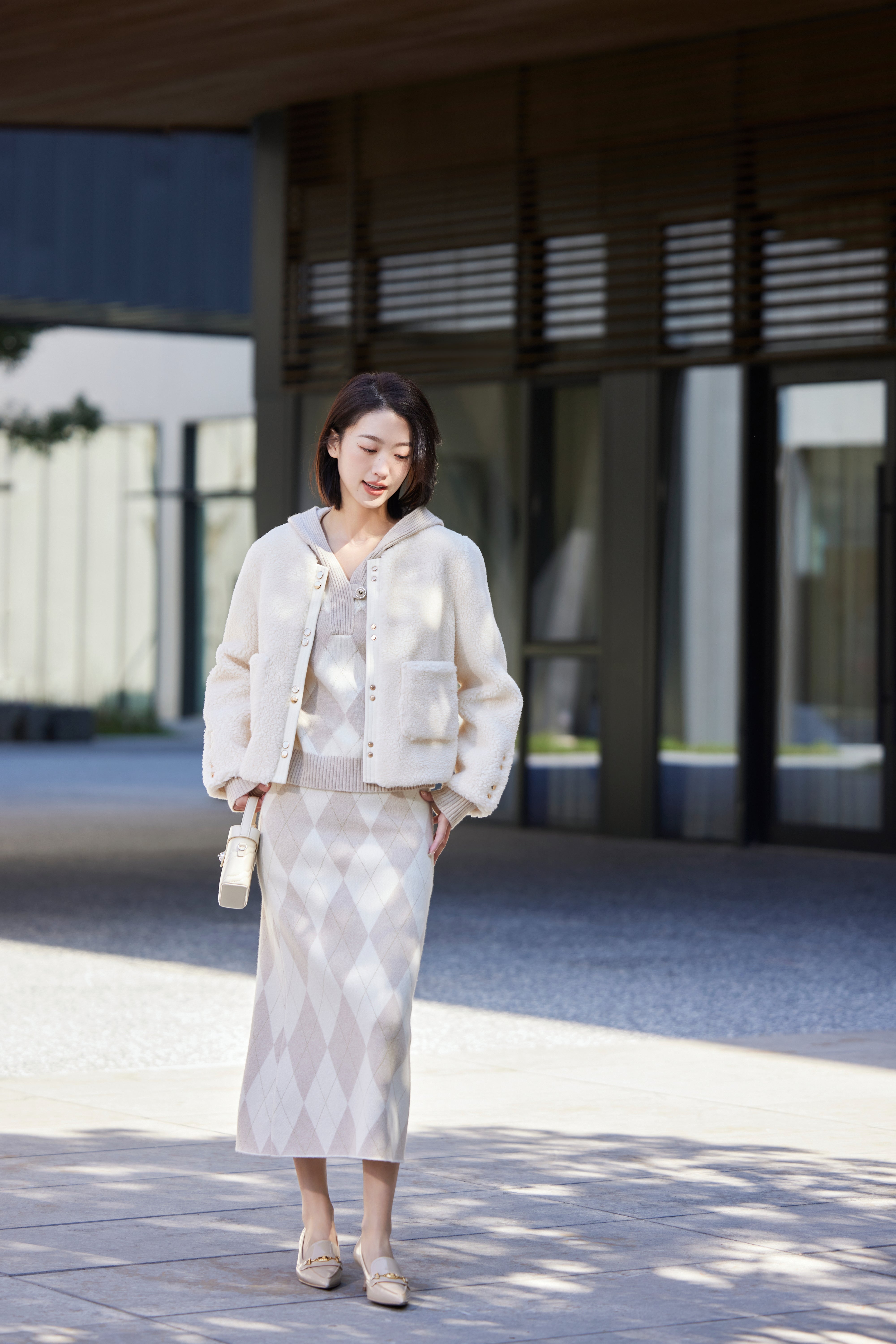 EP YAYING Cashmere Knit Sweatshirt
