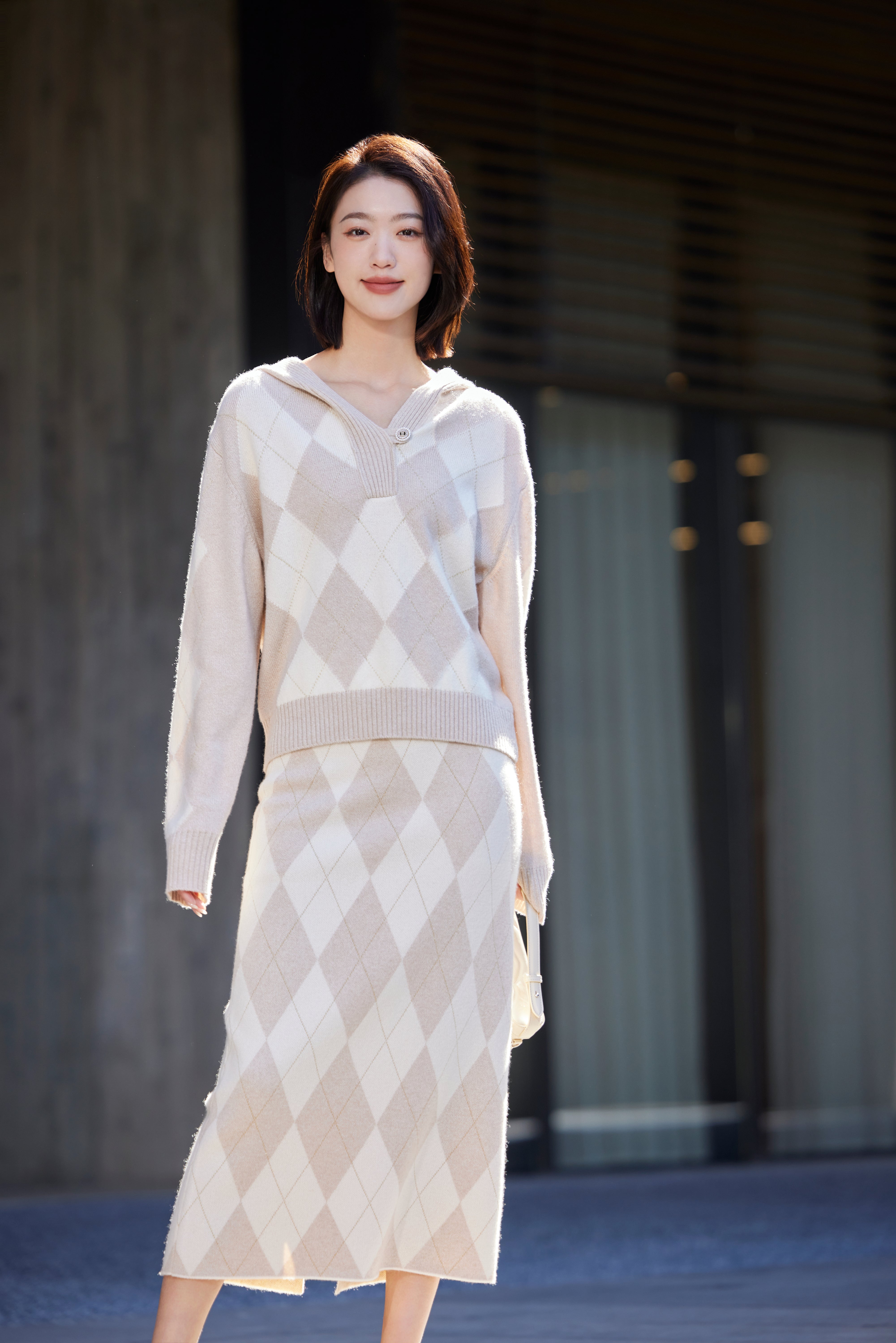 EP YAYING Cashmere Knit Sweatshirt