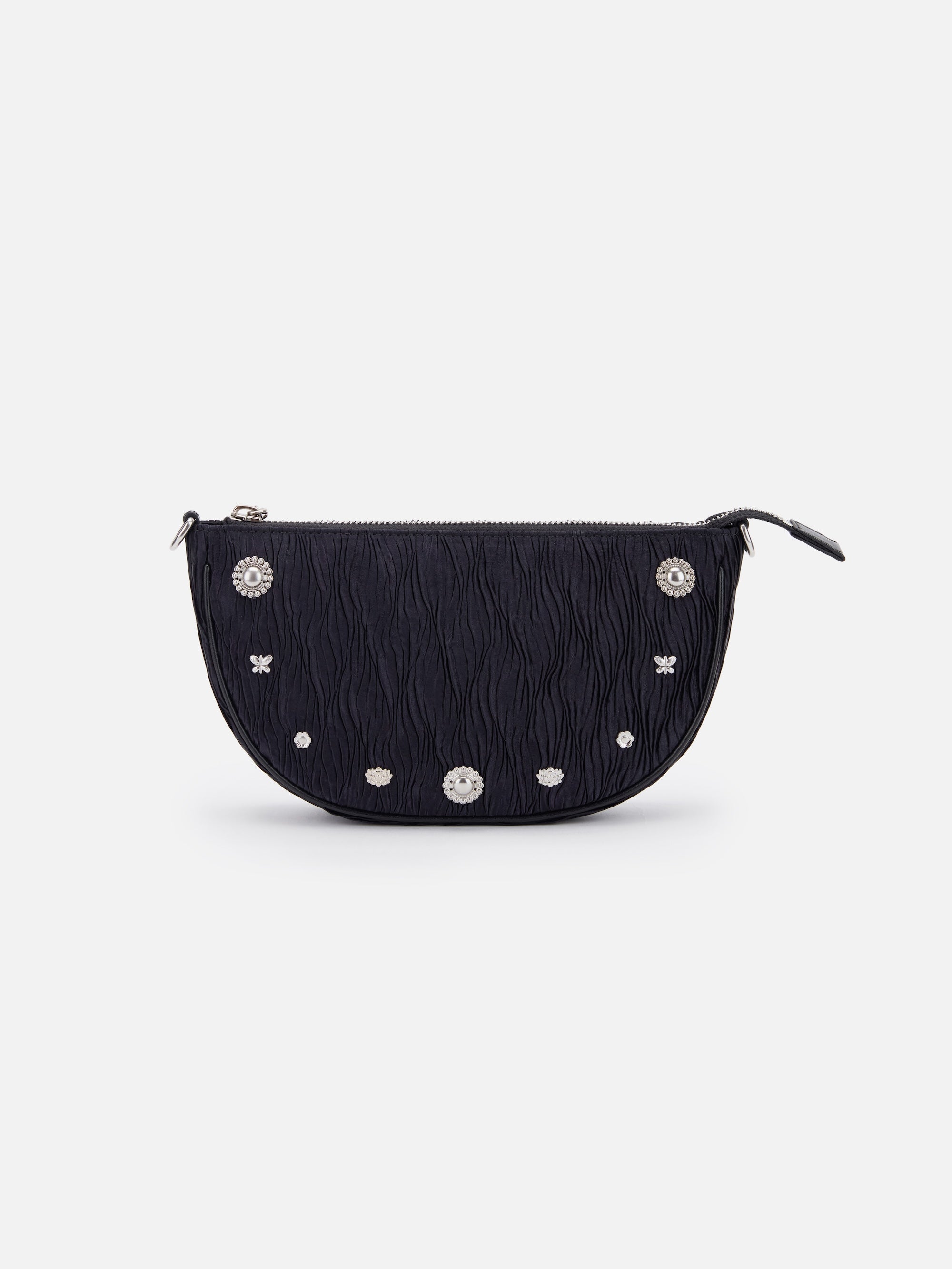 EP YAYING Pleated Acetate Tote Bag with Detachable Pouch