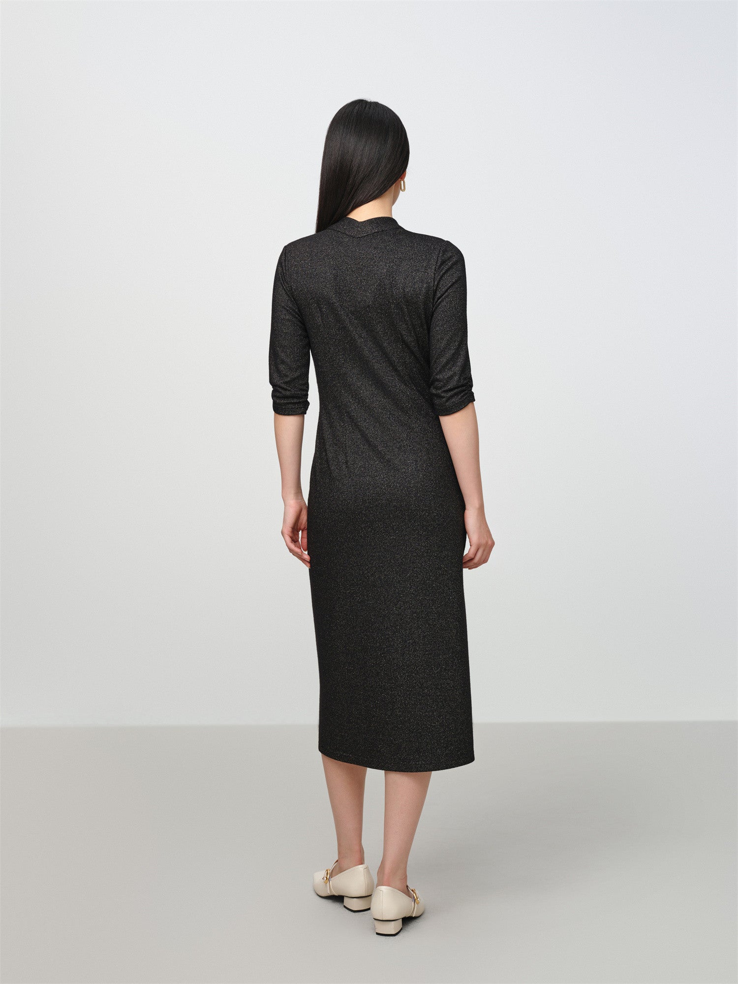EP YAYING Wool Jacquard Dress EGKAW4621AH