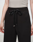 EP YAYING Black Cotton Casual Pants