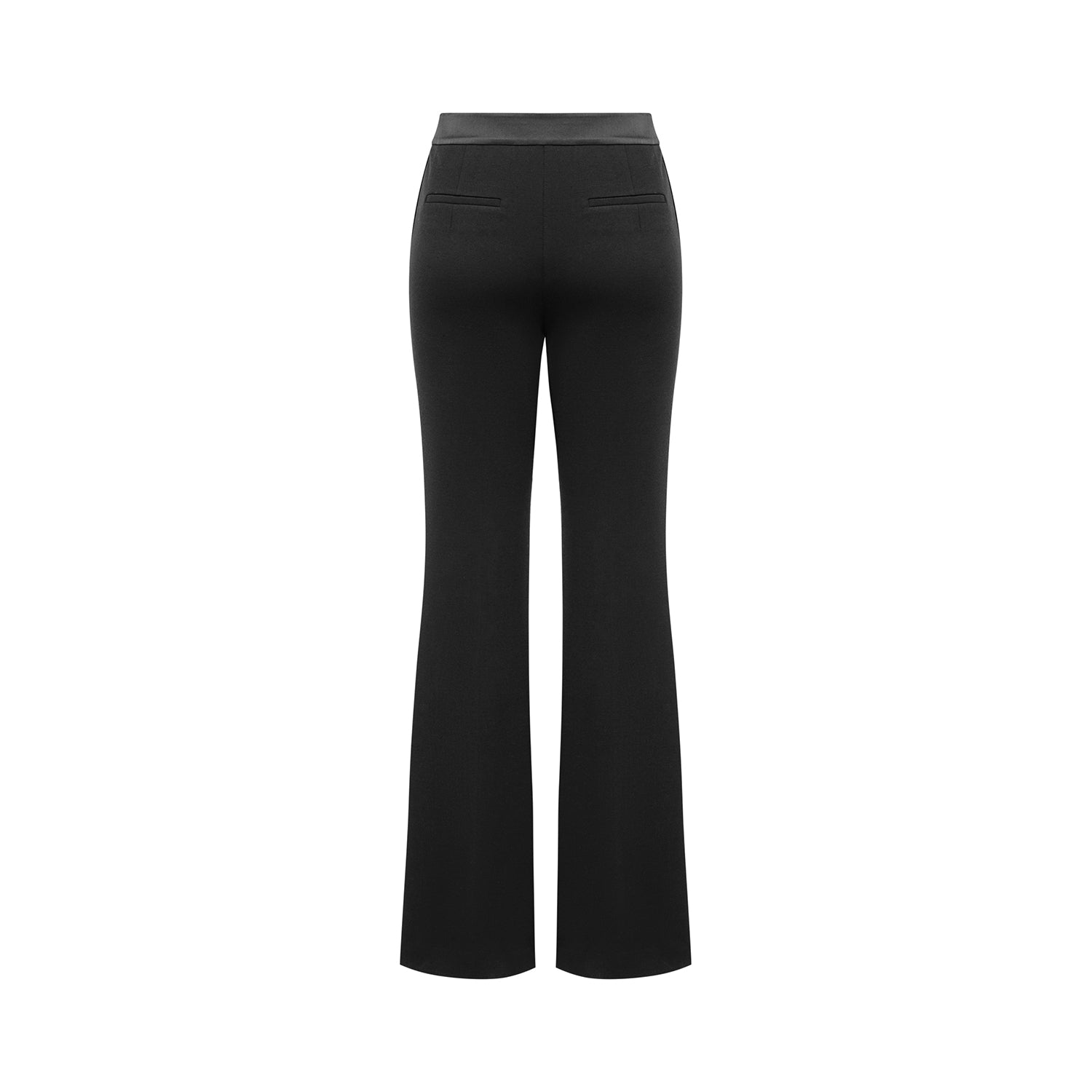 YAYING Merino Wool Micro Flare Black Pants