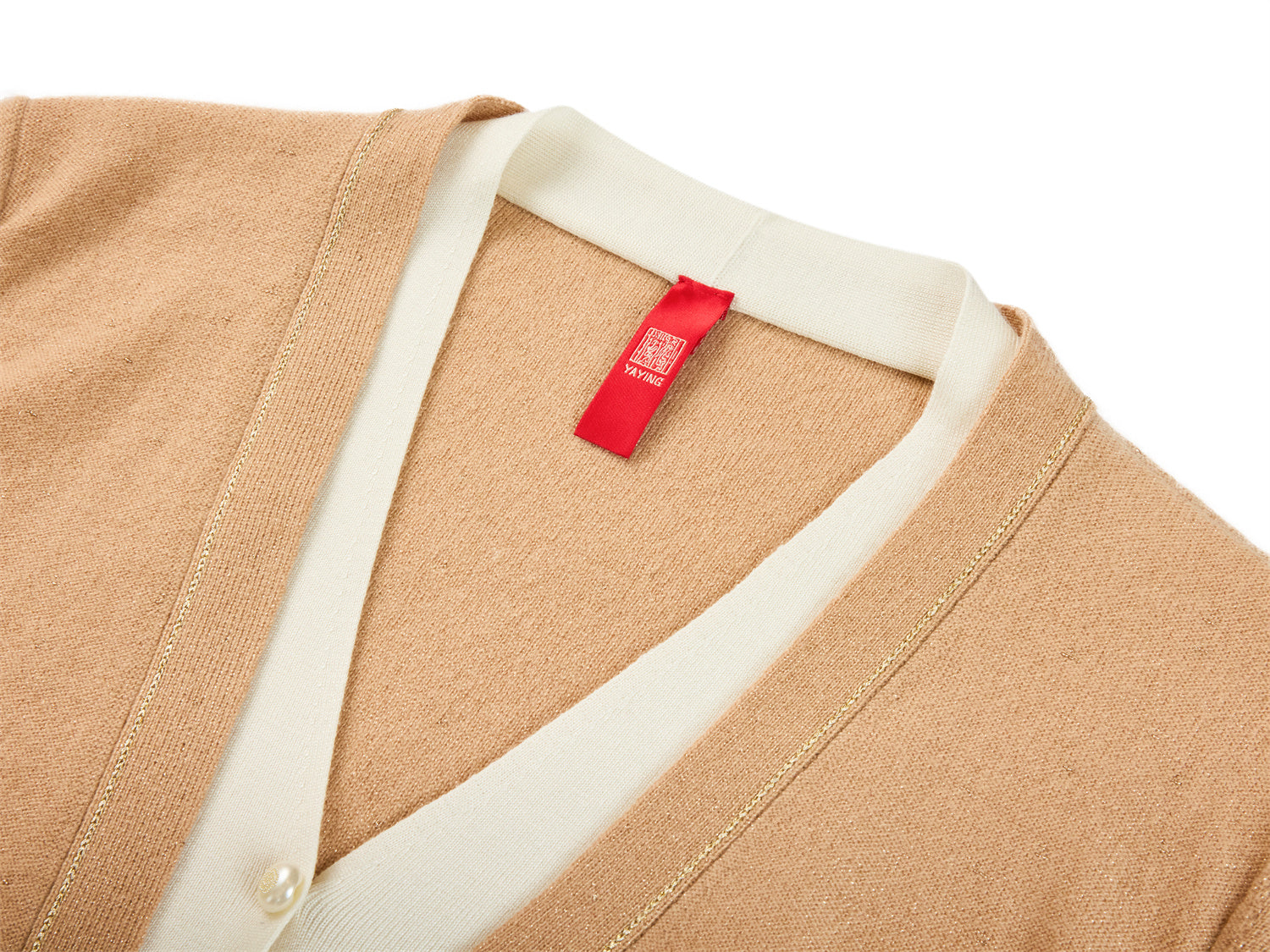 YAYING Cashmere Faux Two-Piece Knit