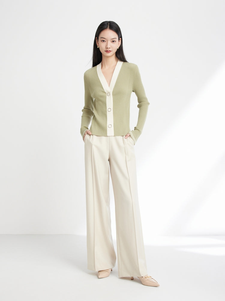 EP YAYING Wide-Leg Suit Pants