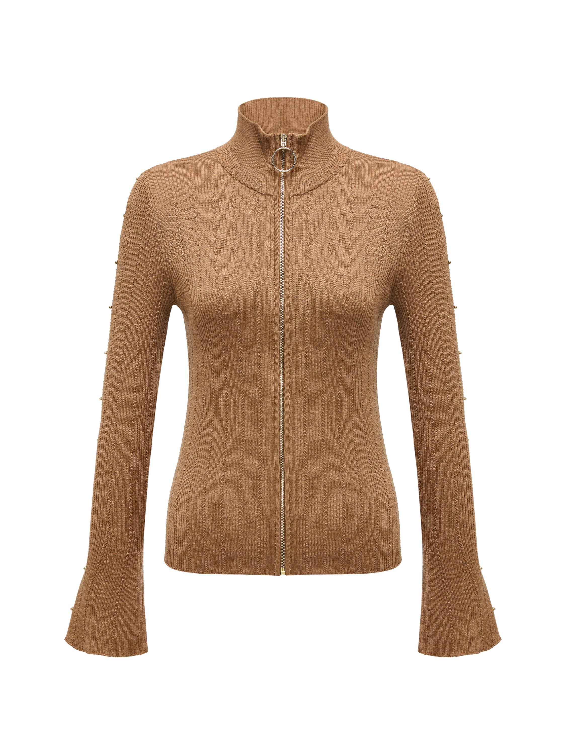 EP YAYING Brown Knit Sweater