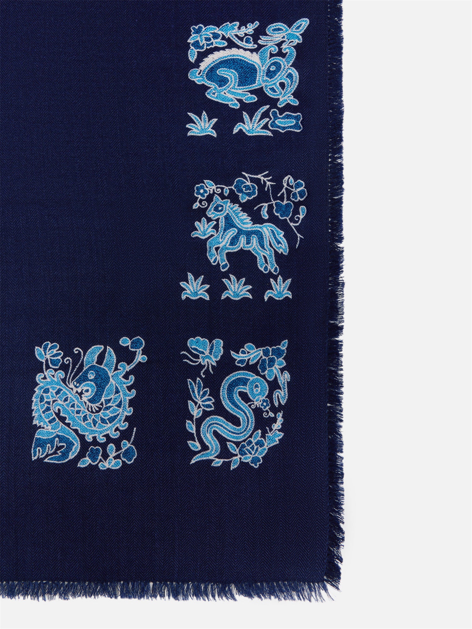 EP YAYING Square Shaped Jacquard Scarf