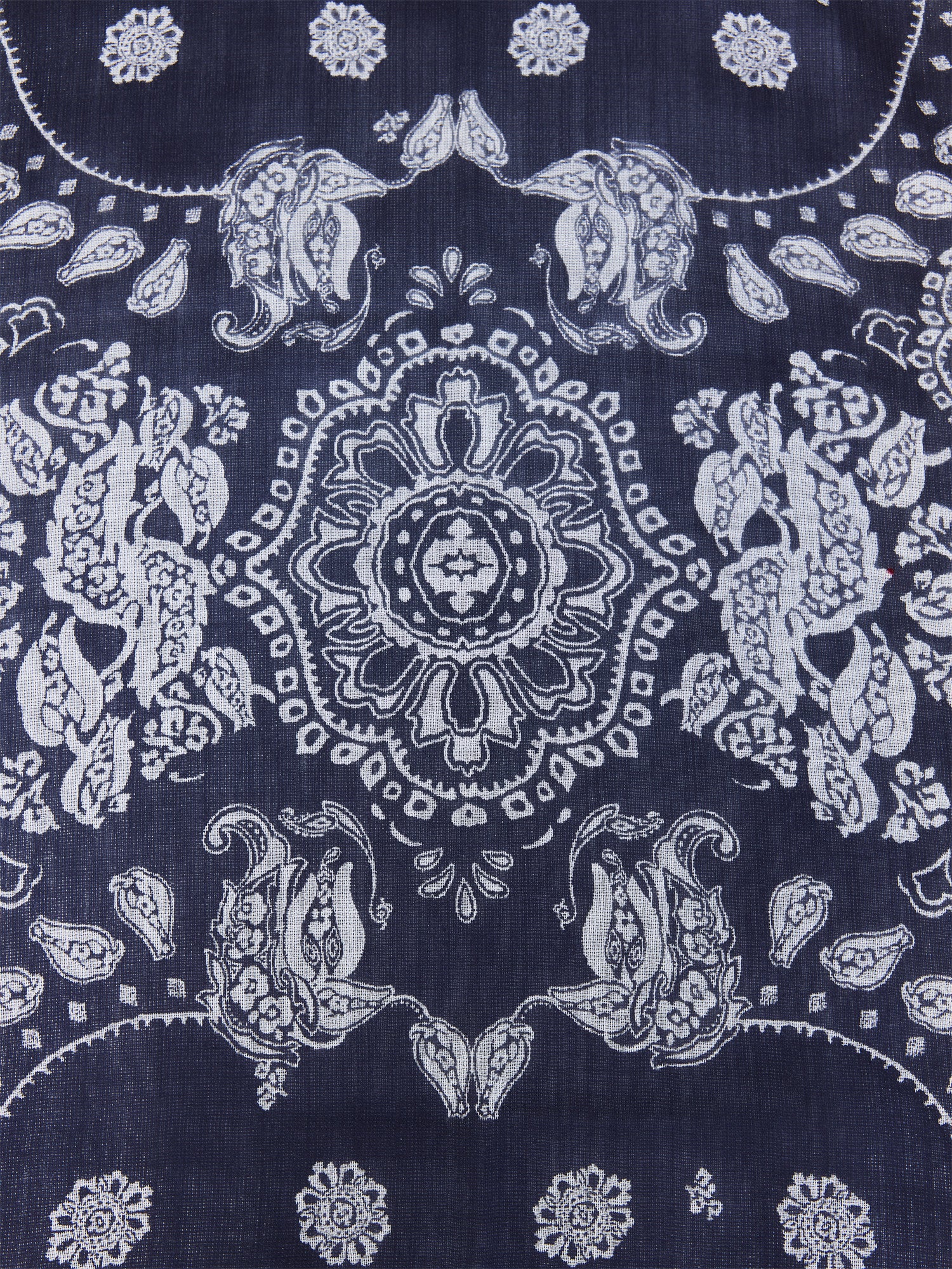EP YAYING Silk-Wool Blend Printed Scarf with Tassel Fringe EAKPWW401AZ