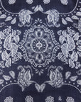 EP YAYING Silk-Wool Blend Printed Scarf with Tassel Fringe EAKPWW401AZ