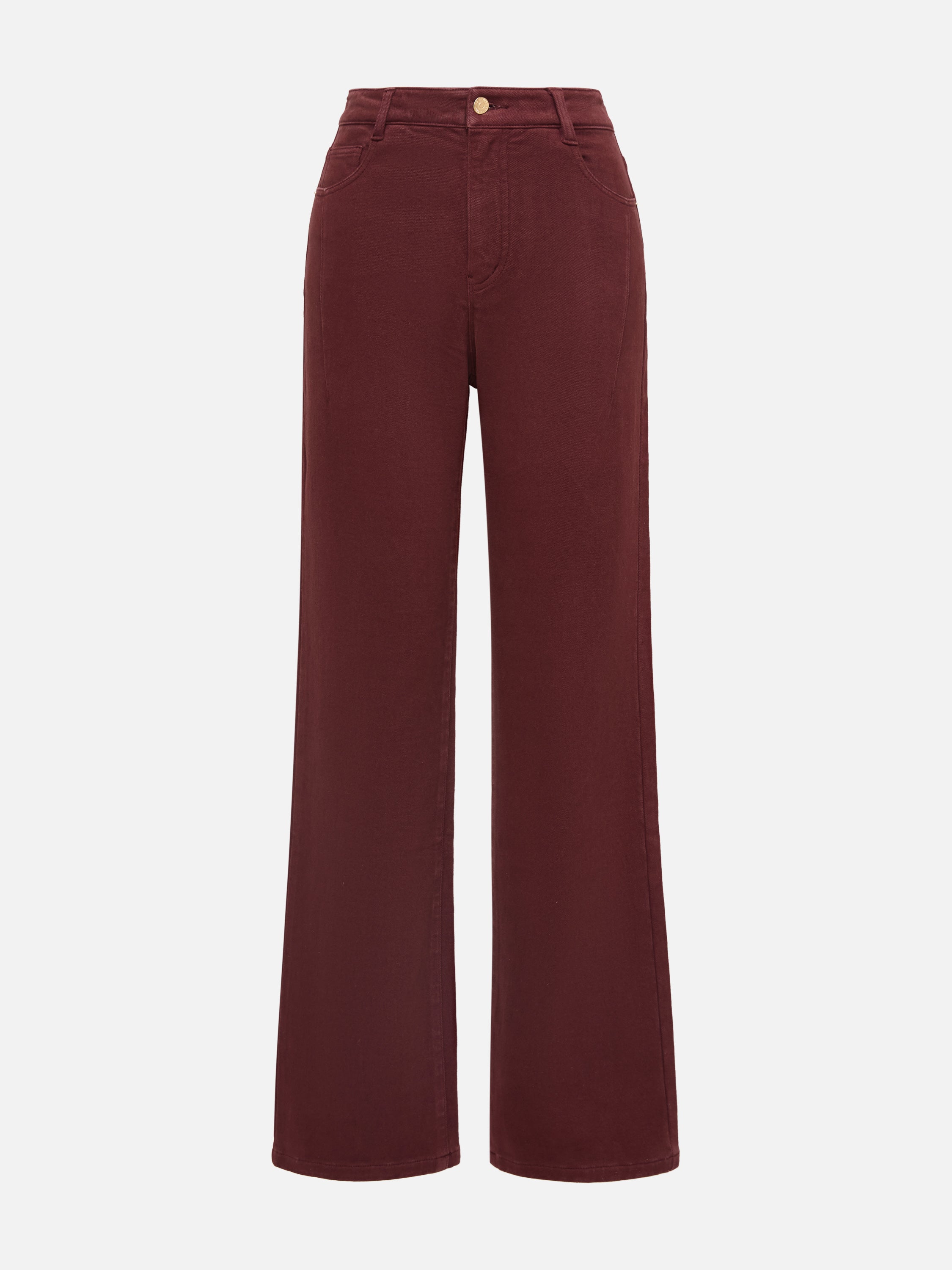 EP YAYING Burgundy Slim Fit Pants