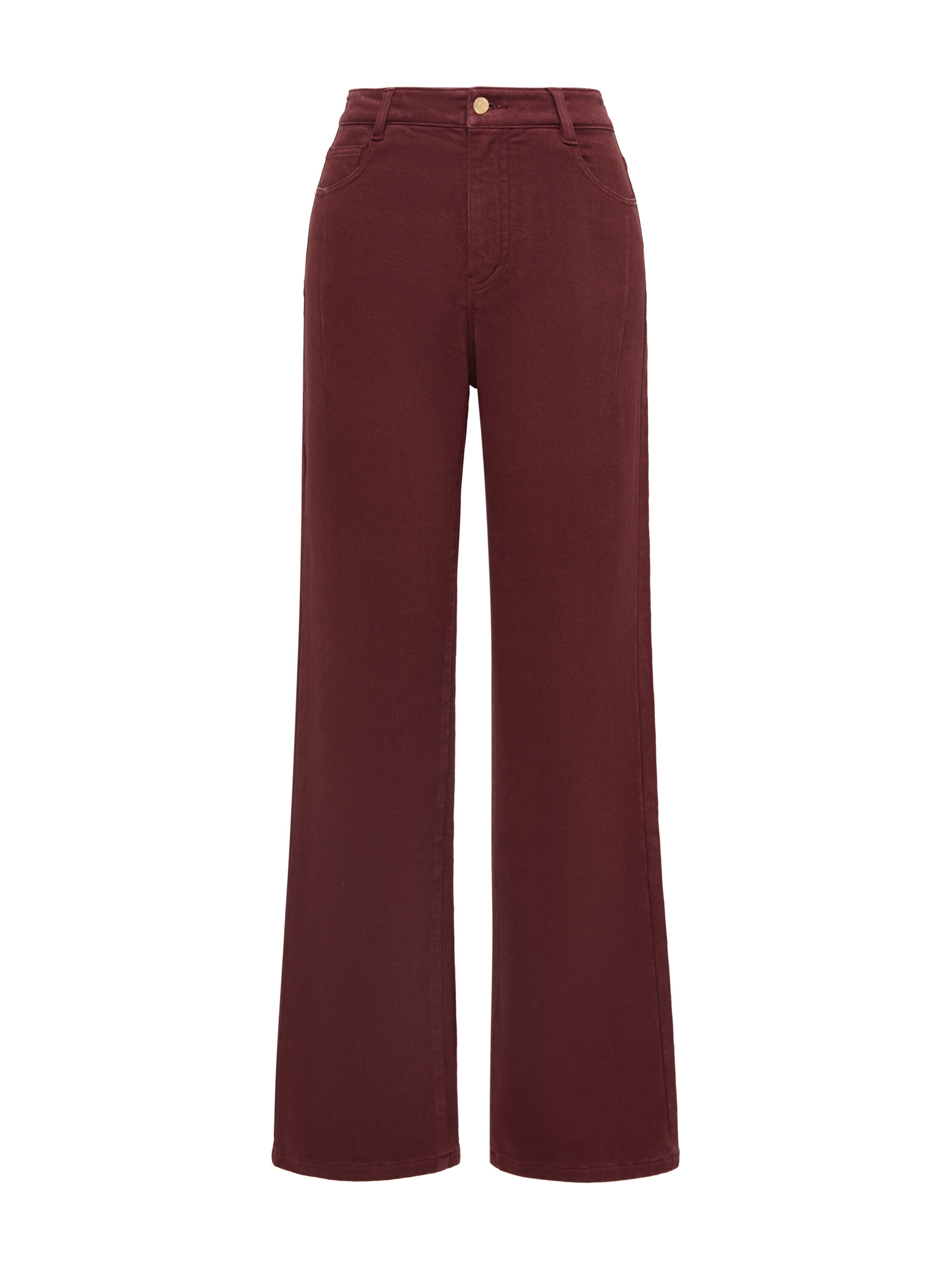 EP YAYING Burgundy Slim Fit Pants