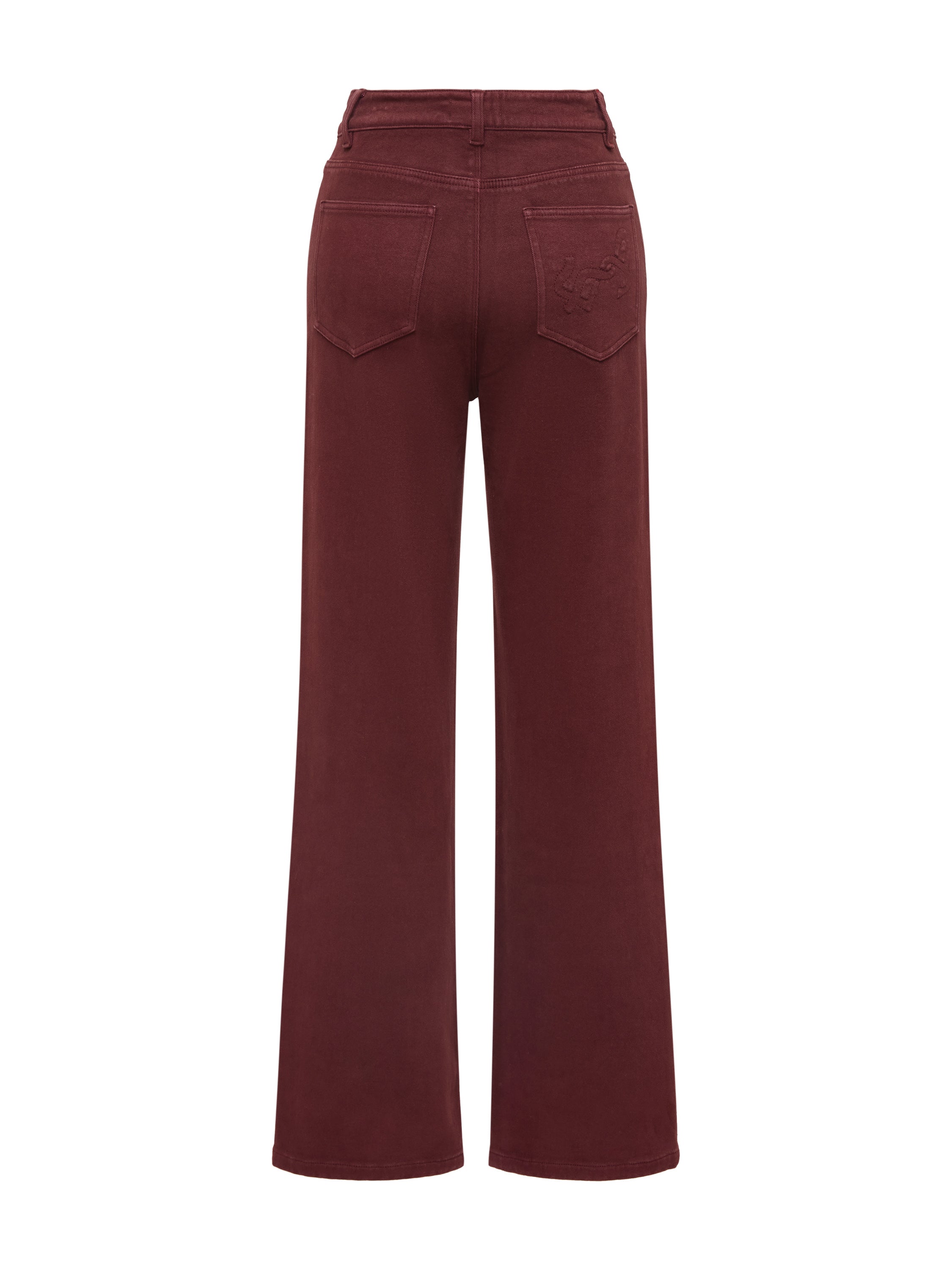 EP YAYING Burgundy Slim Fit Pants