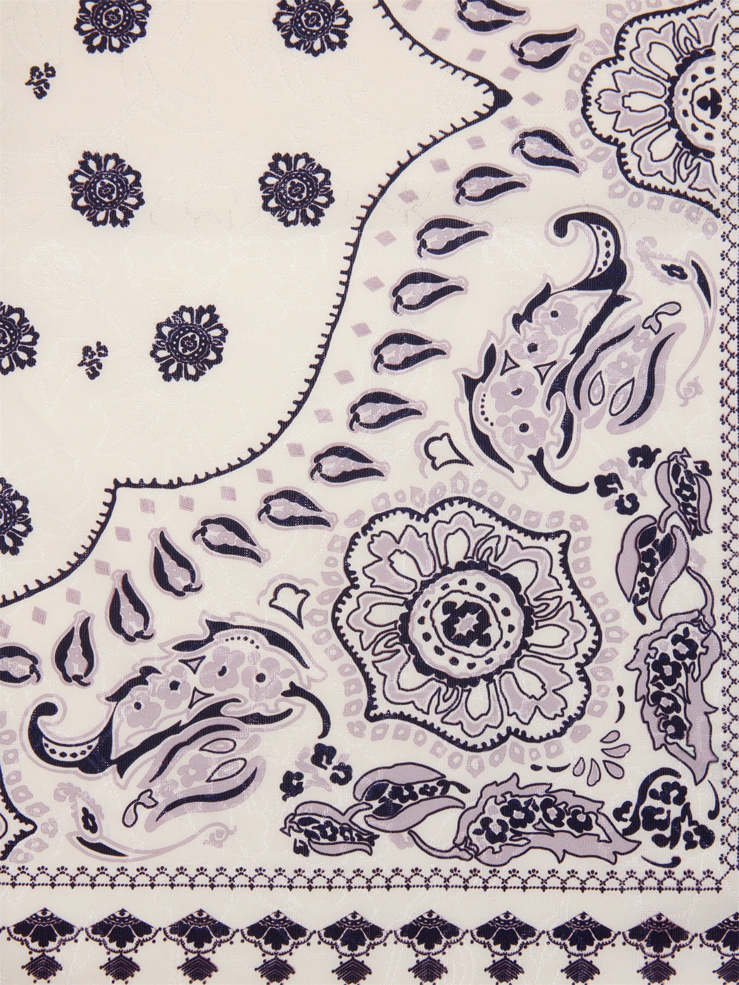 EP YAYING Qiannan Totem Reversible Dual-Tone Silk Lattice Scarf EAKPSW001AL