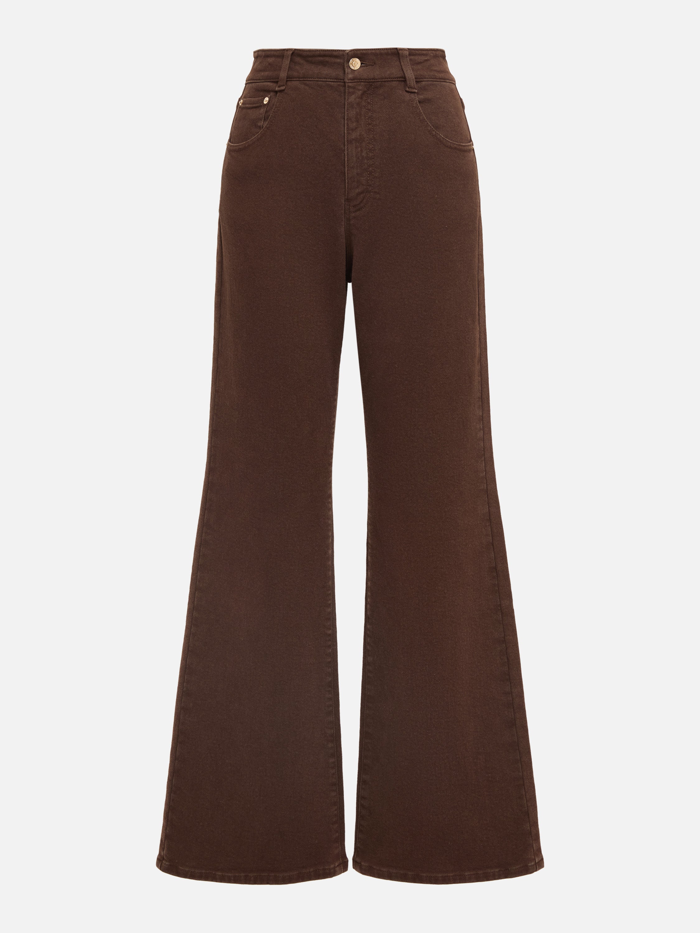 EP YAYING Brown Straight Leg Pants