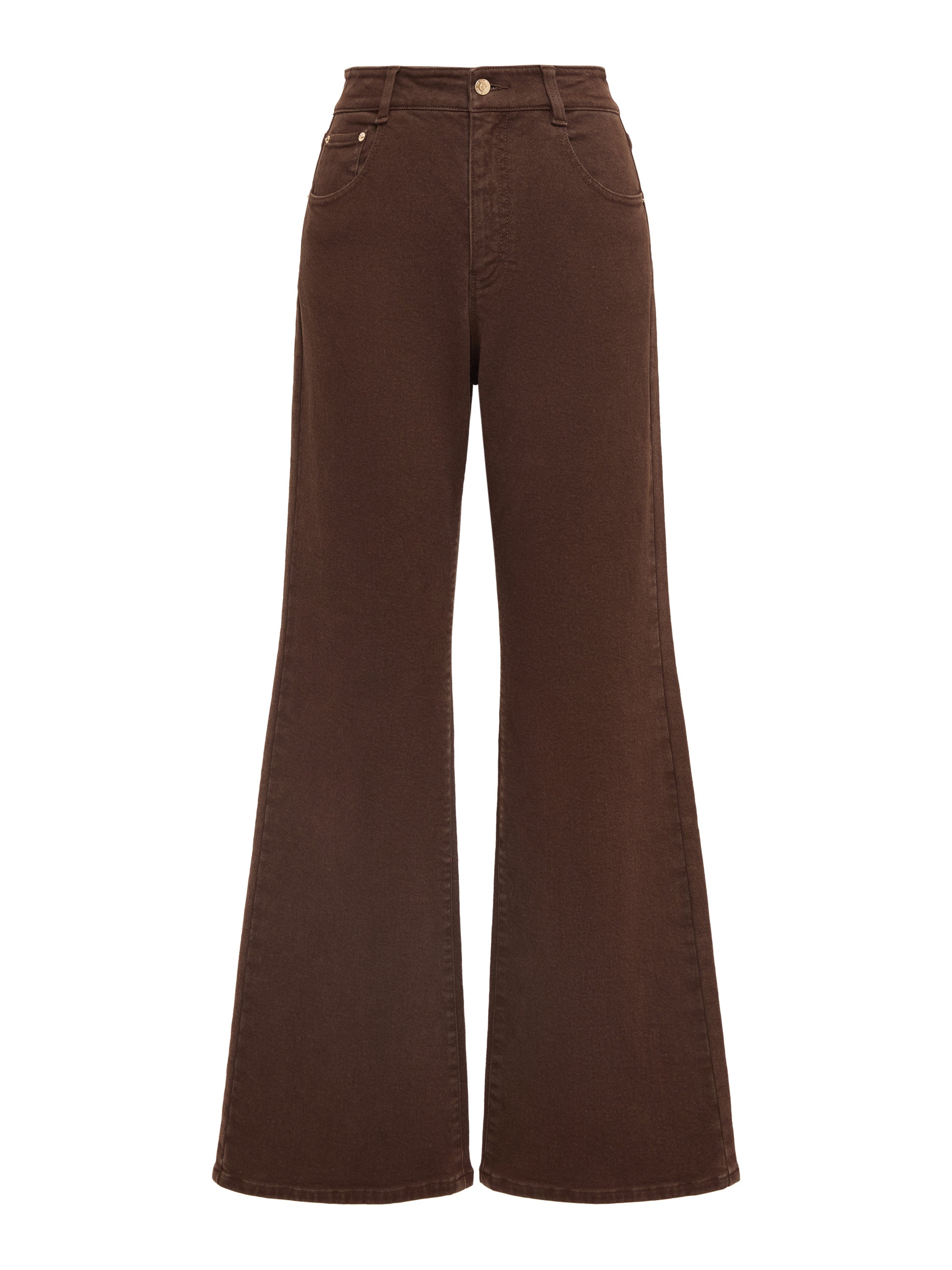 EP YAYING Brown Straight Leg Pants