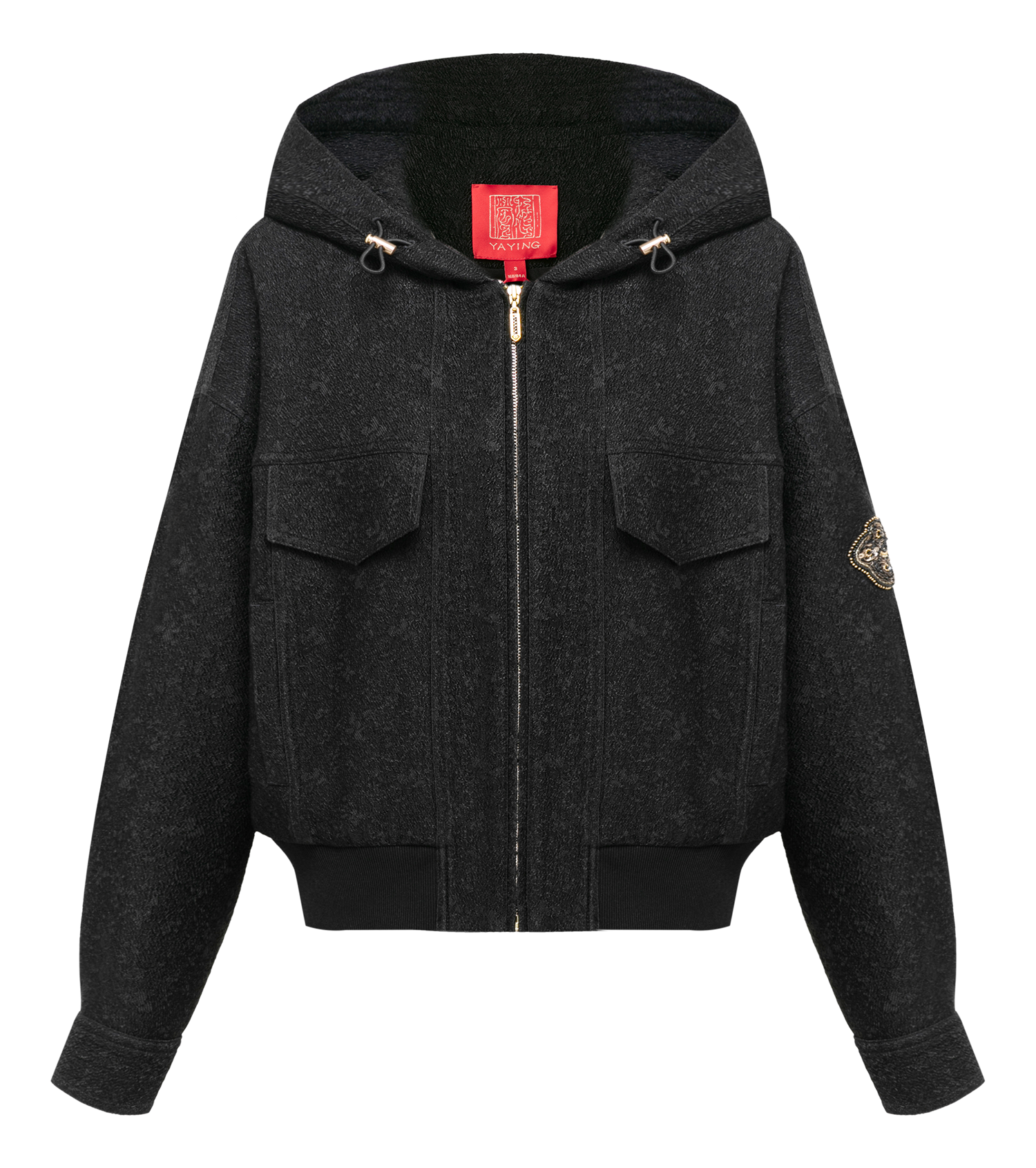 YAYING Textured Patterned Coat