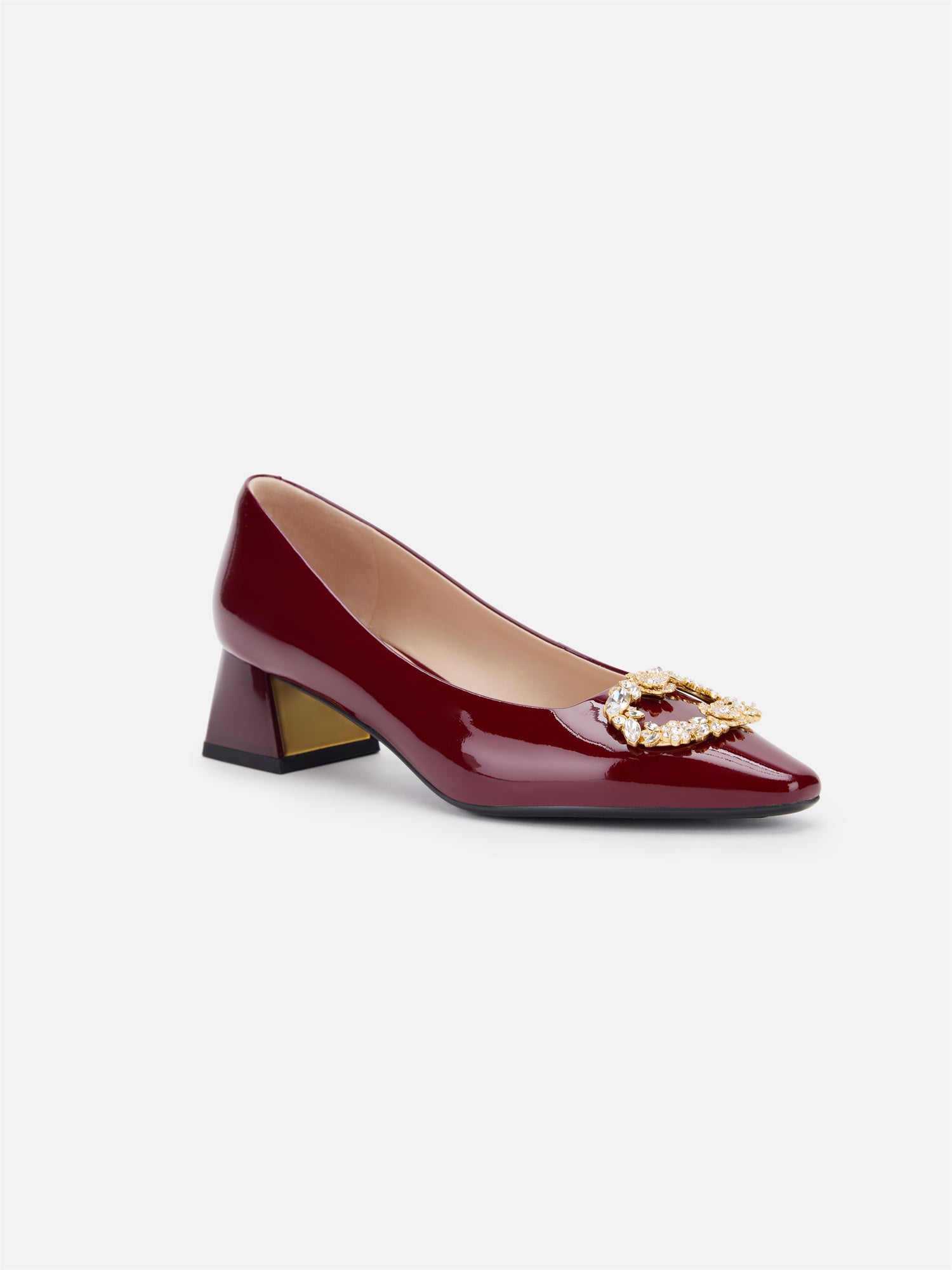 EP YAYING Decorative Buckle Chunky Heel Commuter Flats