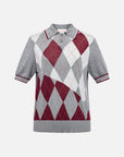 EP YAYING Plaid Polo Collar Knit Sweater EGKAC9585AC