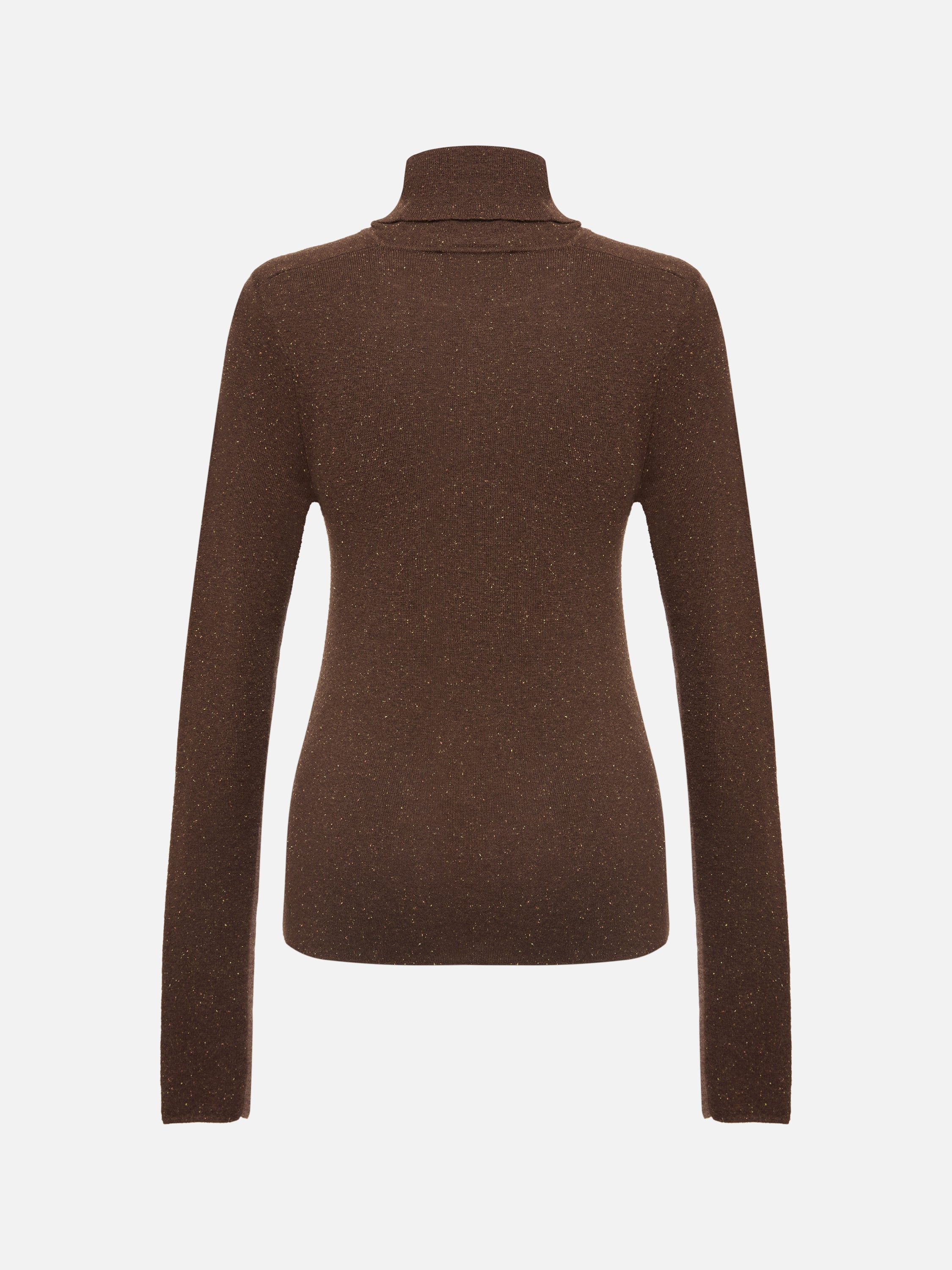 EP YAYING Brown Turtleneck Knit Top