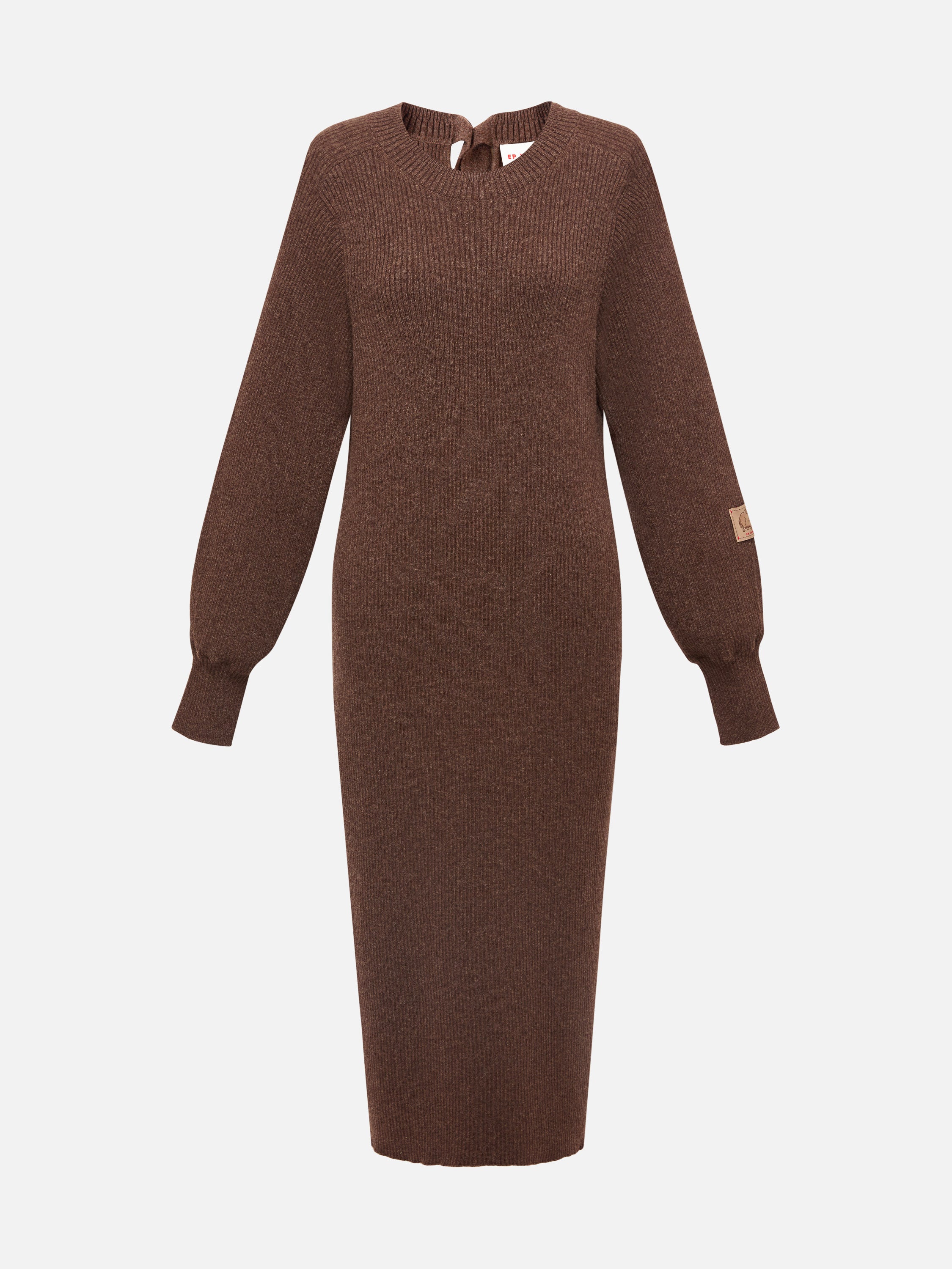EP YAYING Brown Knit Dress