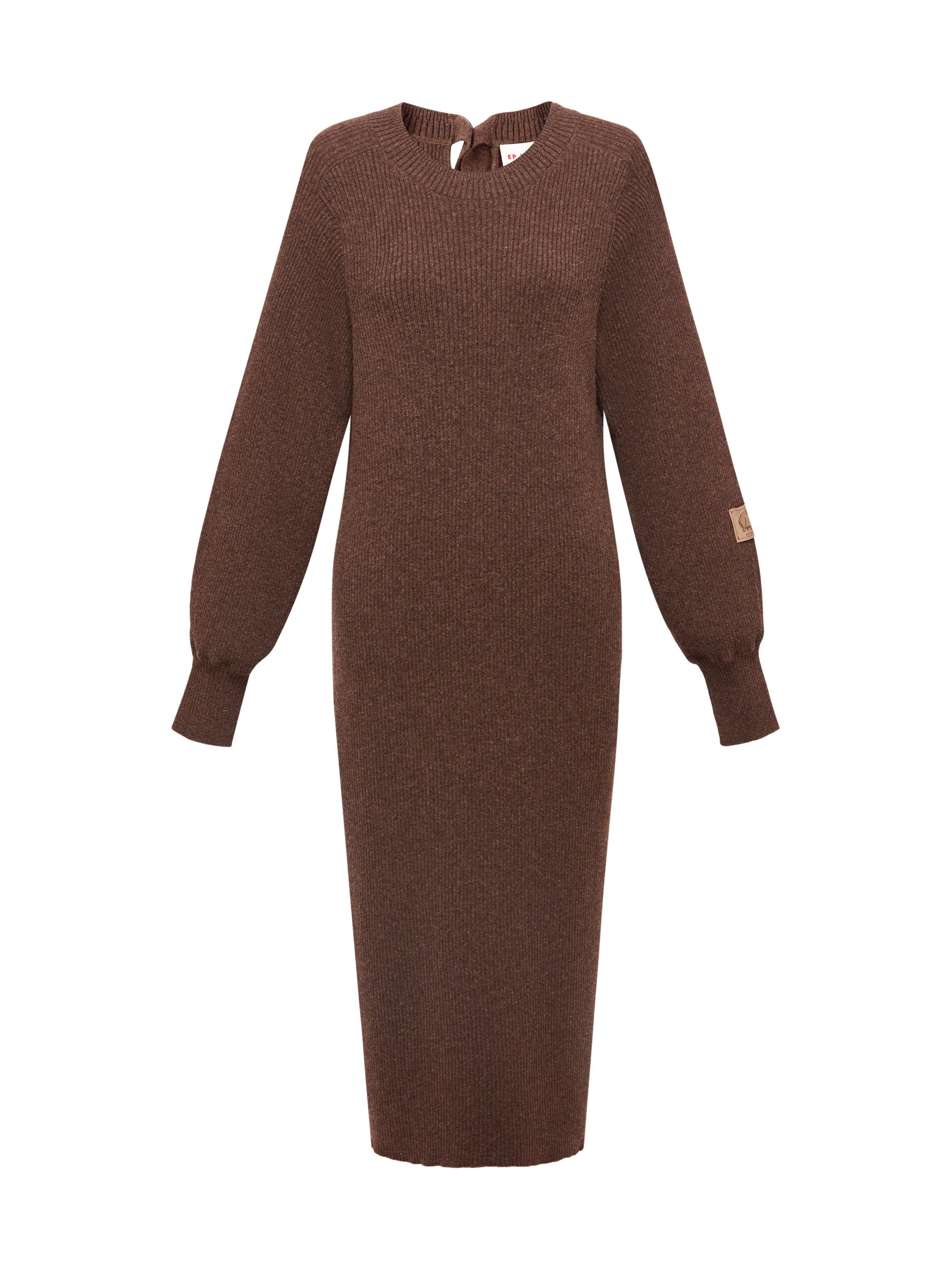 EP YAYING Brown Knit Dress