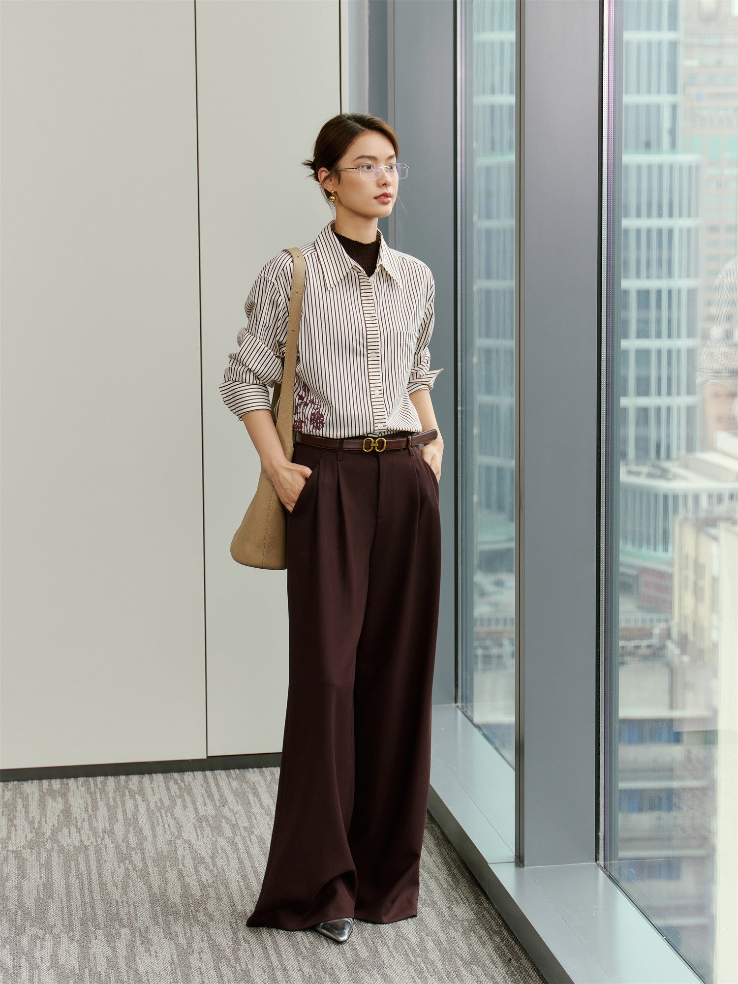 EP YAYING Straight-cut Commuter Suit Pants EGKAW6401AP