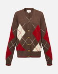 EP YAYING Multicolor Pattern Knit Cardigan
