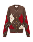EP YAYING Multicolor Pattern Knit Cardigan