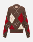 EP YAYING Multicolor Pattern Knit Cardigan