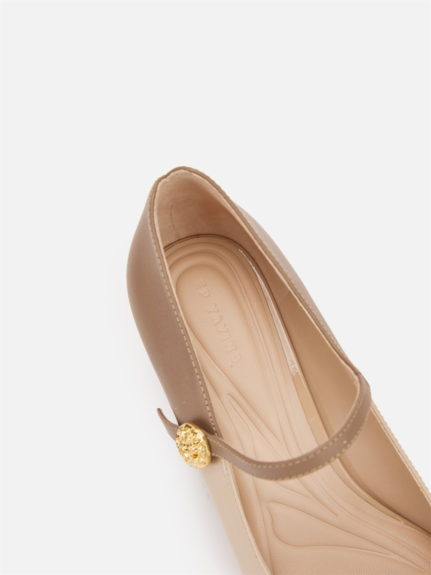 EP YAYING Color-Blocked Chunky Heel Mary Janes