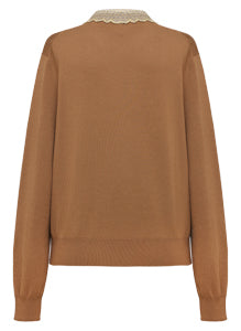 YAYING Silk Wool Cashmere Knit Cardigan