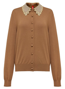 YAYING Silk Wool Cashmere Knit Cardigan