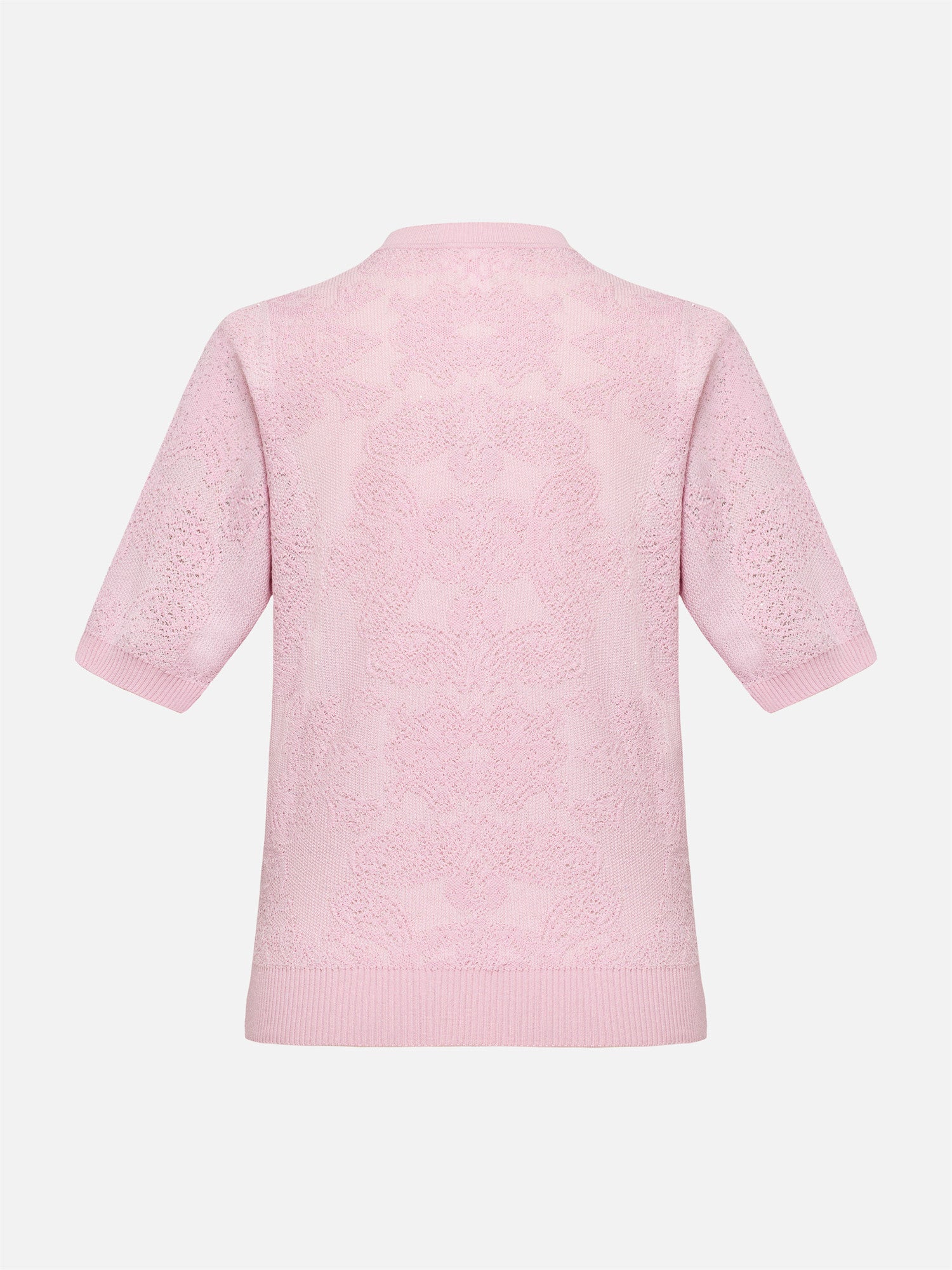 EP YAYING Jacquard Short-Sleeve Knit Top EGKEC9126AF