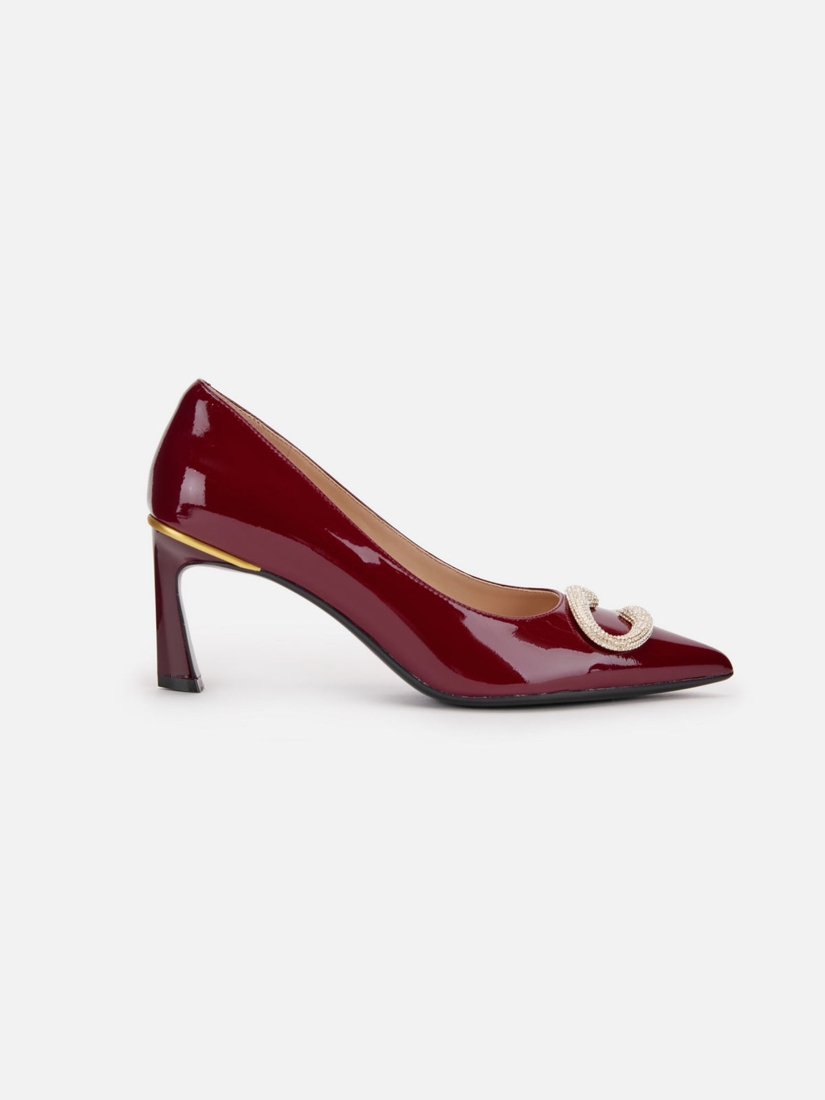 EP YAYING Metallic-Buckle High-Heeled Pumps