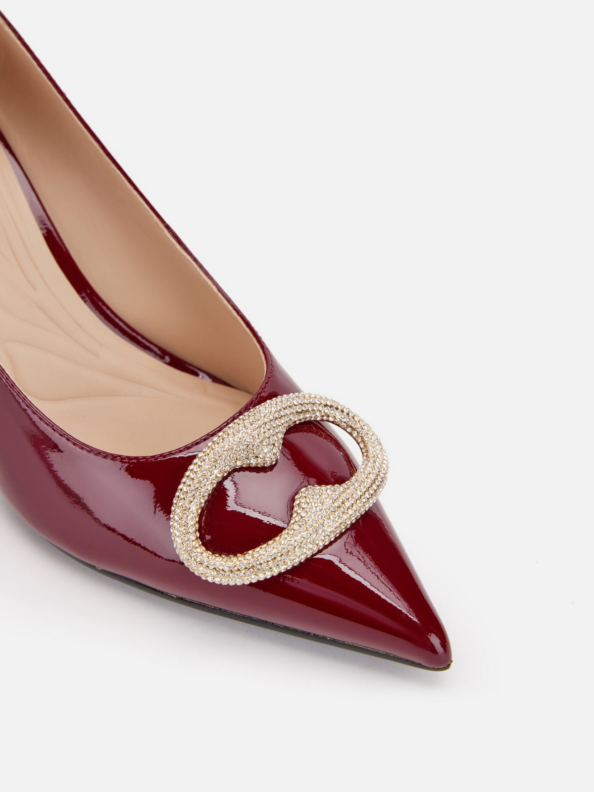 EP YAYING Metallic-Buckle High-Heeled Pumps