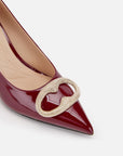 EP YAYING Metallic-Buckle High-Heeled Pumps